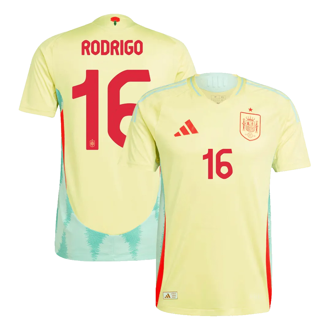 RODRIGO #16 Spain Away Player Version Jersey 2024 Men